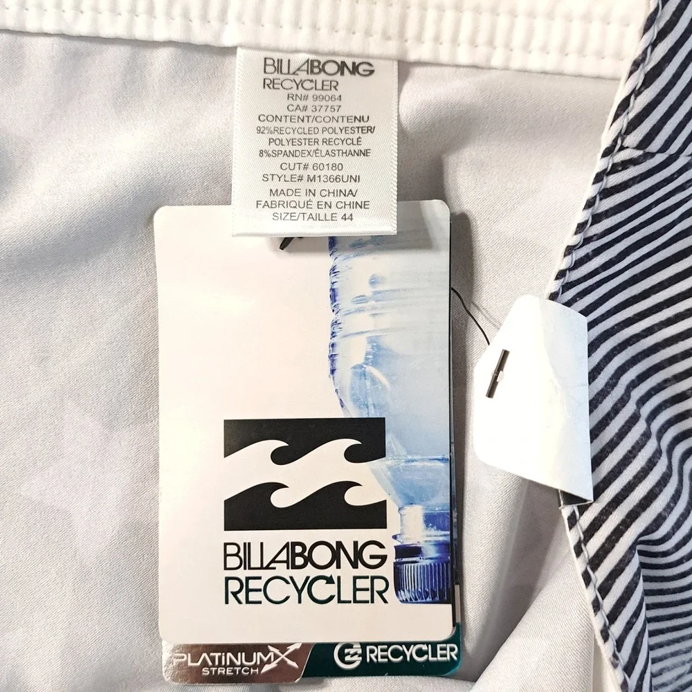 Billabong Platinum X Men's 44 PX3‎ Shorts Gray Drawstrings Stars USA Flag